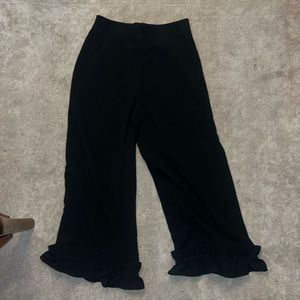 Club Monaco Black Ruffle Pants